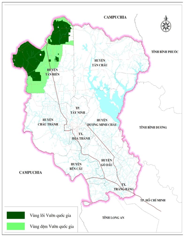 Bản đồ Vườn quốc gia lò gò xa mát.